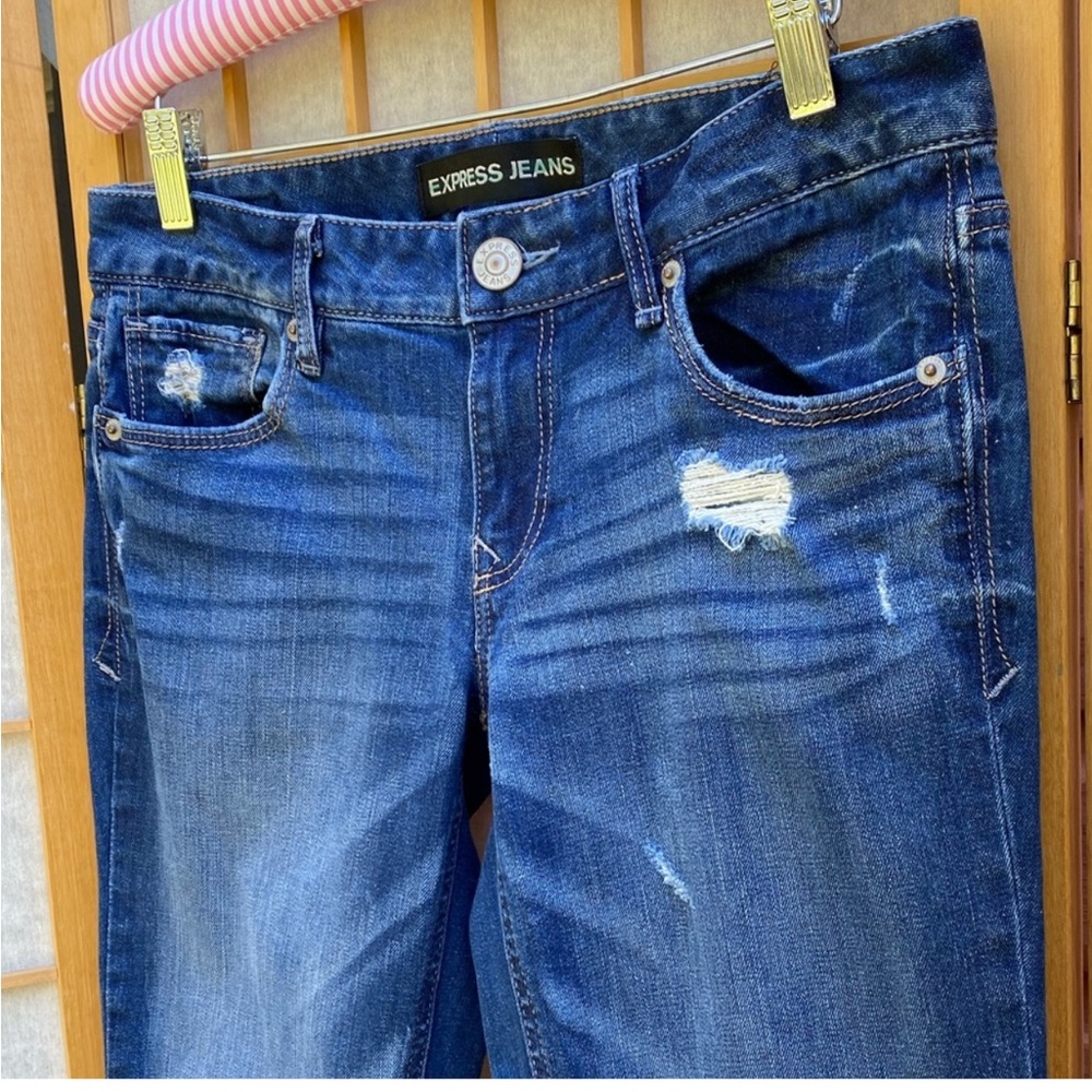 Express Distressed Stella Skinny Low Rise Jean SZ 6S - Picture 10 of 16